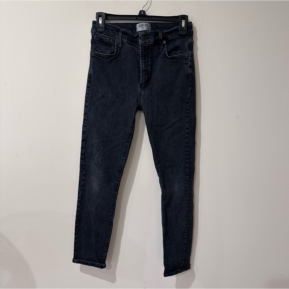 Agolde Sophie crop high rise skinny jeans in Princeton size 27